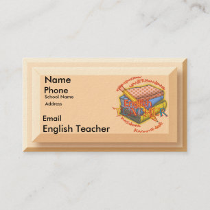 English Teacher Motto Business Card