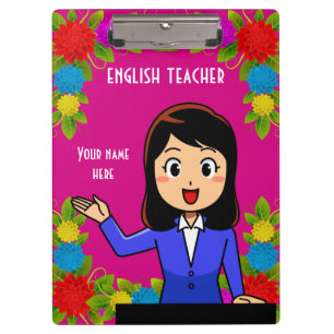 English Teacher Personalised Clipboard