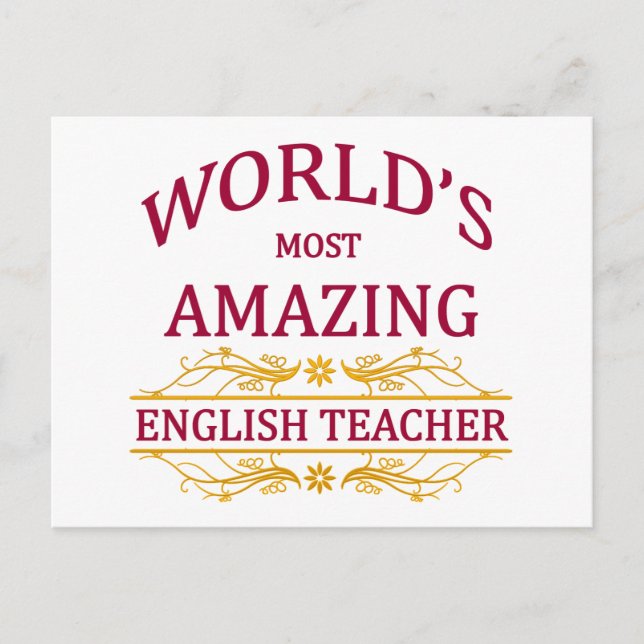 English Teacher Postcard (Front)