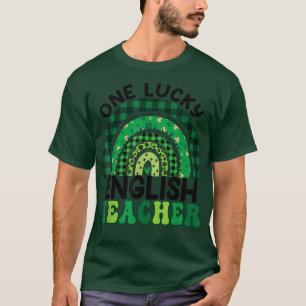 English Teacher Rainbow Saint Patricks Day One Luc T-Shirt