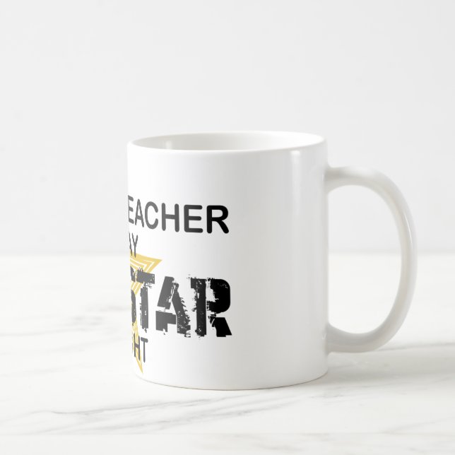 English Teacher Rock Star Coffee Mug (Right)