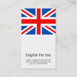 English teaching customisable business card