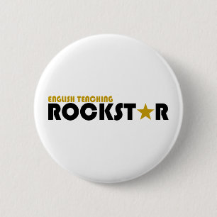 English Teaching Rockstar 6 Cm Round Badge