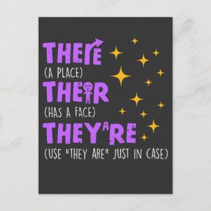 English Teaching School Grammar Teacher Postcard