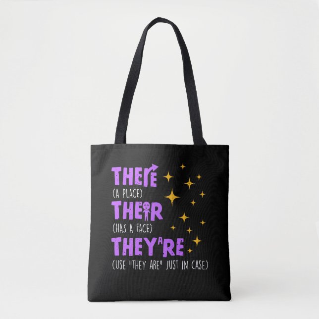 English Teaching School Grammar Teacher Tote Bag (Front)