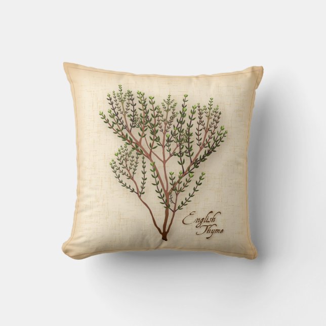 English Thyme Herb Cushion (Front)