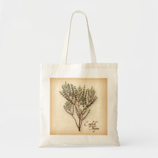 English Thyme Herb Tote Bag (Front)