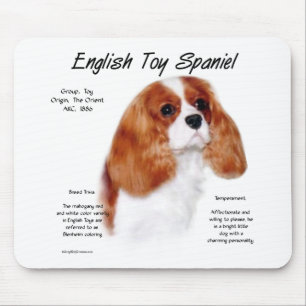 English Toy Spaniel (blenheim) History Design Mouse Mat