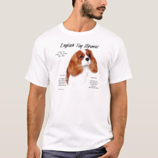 English Toy Spaniel (blenheim) History Design T-Shirt