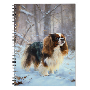 English Toy Spaniel Let It Snow Christmas Notebook