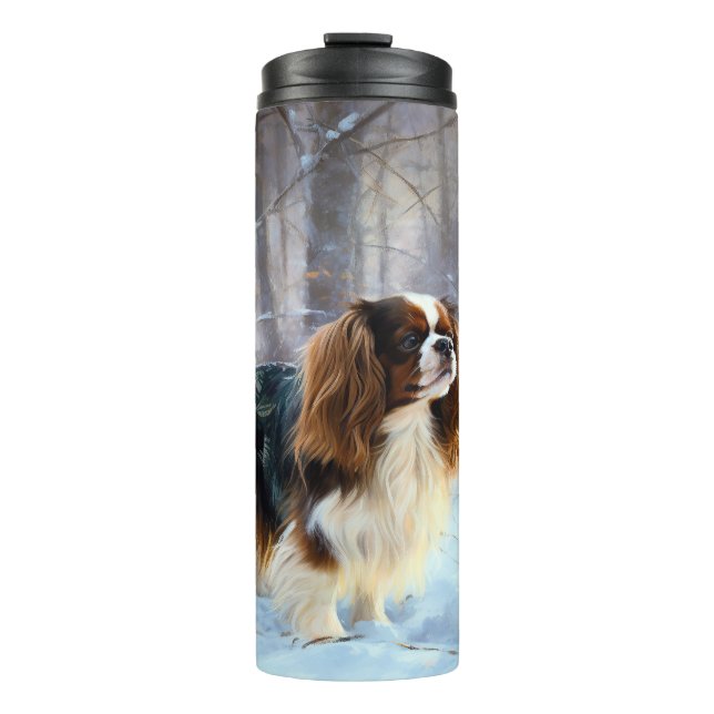 English Toy Spaniel Let It Snow Christmas  Thermal Tumbler (Front)