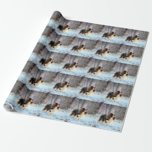 English Toy Spaniel Let It Snow Christmas  Wrapping Paper