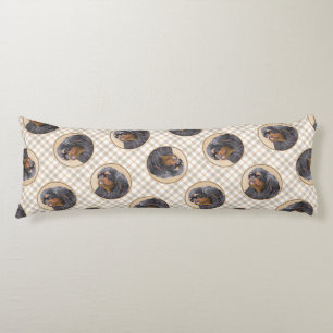 English Toy Spaniel Painting King Charles Dog Art Body Cushion