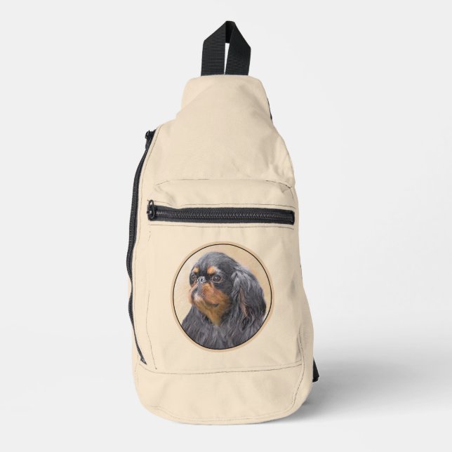 English Toy Spaniel Painting King Charles Dog Art Sling Bag (Front)