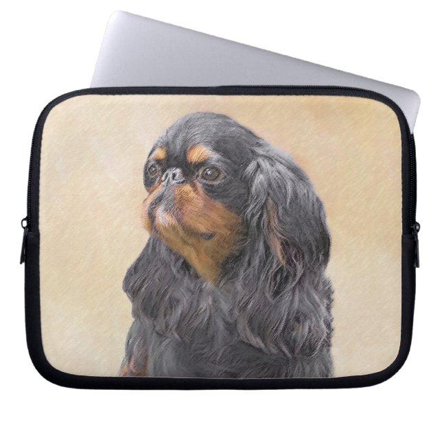 English Toy Spaniel Painting Original Animal Art Laptop Sleeve (Front)