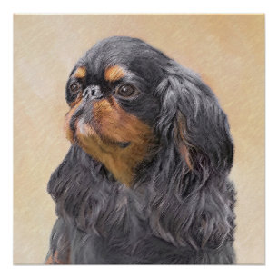 English Toy Spaniel Painting Original Animal Art Poster