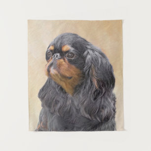 English Toy Spaniel Painting Original Animal Art Tapestry