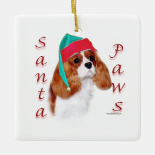 English Toy Spaniel Santa Paws Ceramic Ornament