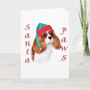 English Toy Spaniel Santa Paws Holiday Card