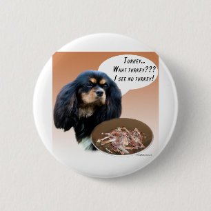 English Toy Spaniel Turkey 6 Cm Round Badge