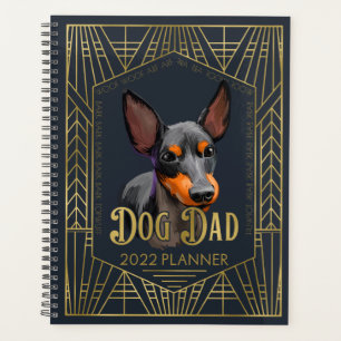 English Toy Terrier Dog Dad Funny 2022 Planner