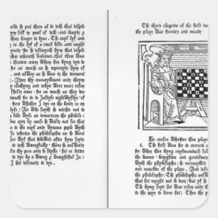 English translation of 'De Ludo Saccorum' Square Sticker