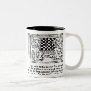 English translation of 'De Ludo Saccorum' Two-Tone Coffee Mug