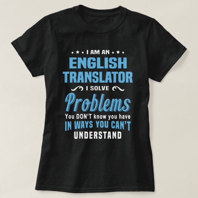 English Translator T-Shirt (Design Front)