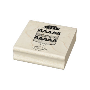 English Trifle Fruit Custard Dessert British Food Rubber Stamp