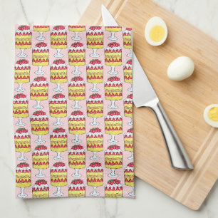 English Trifle Fruit Custard Dessert British Food Tea Towel