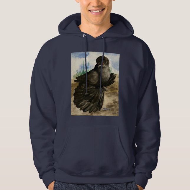 English Trumpeter Dun Pigeon Hoodie (Front)