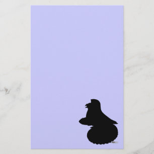 English Trumpeter Silhouette Stationery