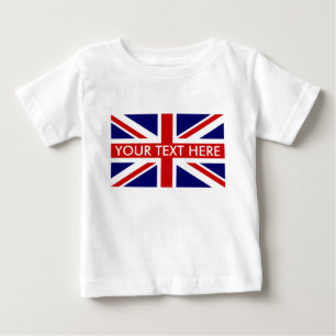 English Union Jack flag baby top t shirt