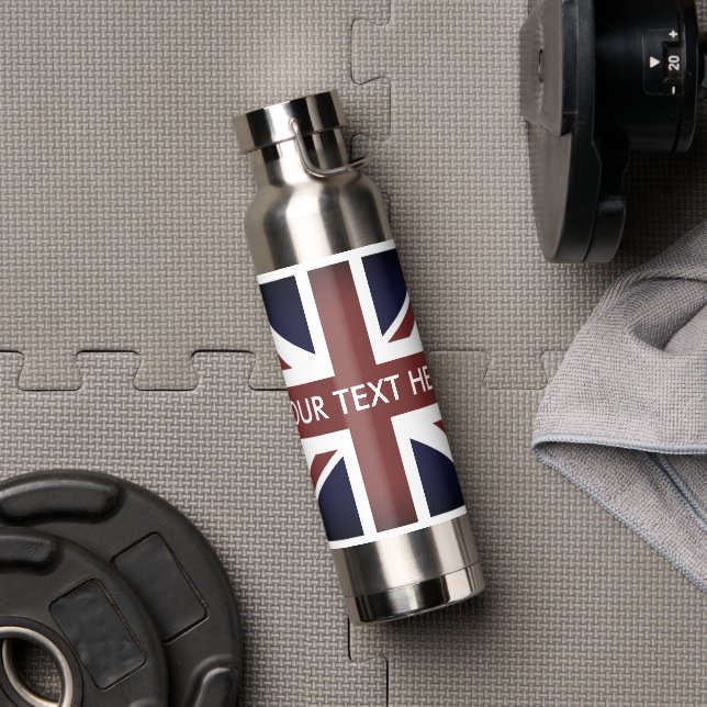 English Union Jack flag insulated water bottle (Gym)