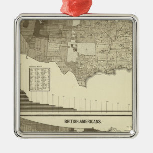 English, Welsh, British Americans Metal Tree Decoration