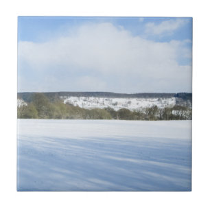 English Winter Countryside - Personalised Ceramic Tile