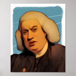 English writer Samuel Johnson illustration Poster