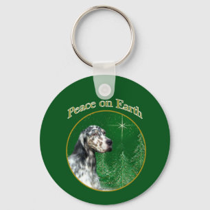 EnglishSetterPeace2 Key Ring
