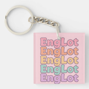 Englot Kawaii Bubble Letter Key Ring