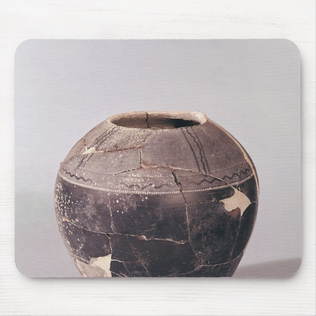 Engobe vase decorated with undulating lines mouse mat (Front)