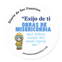 Engomado "Sirve por amor a Cristo"