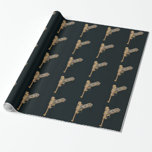 Engraved Antique Gun Collector Wrapping Paper