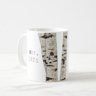 Engraved Birch Tree Coffee Mug