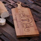 Engraved Bread & Cheese Bamboo Cutting Board