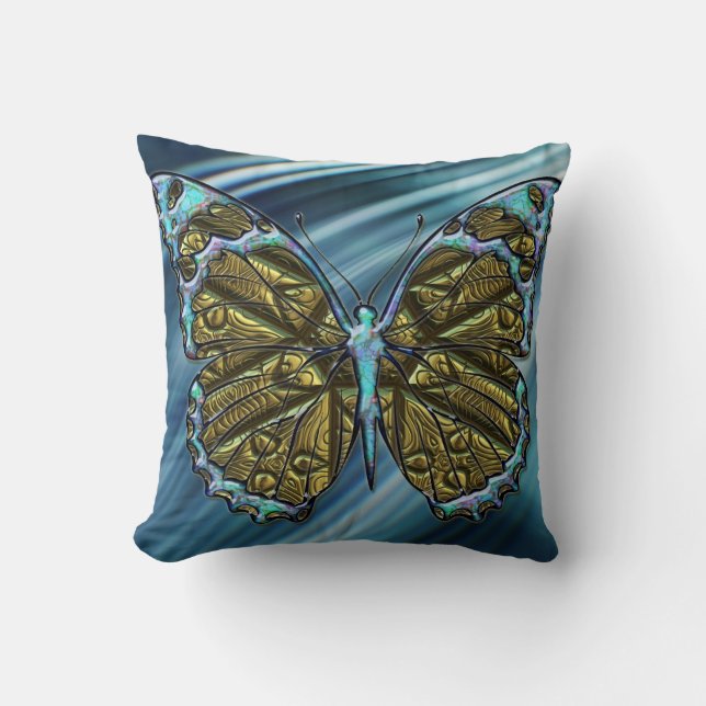 Engraved  Butterfly 3 Pillow (Front)