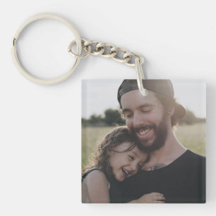 Engraved Daughter Name Photo Key Ring