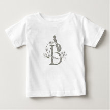 Engraved Floral AB Monogram