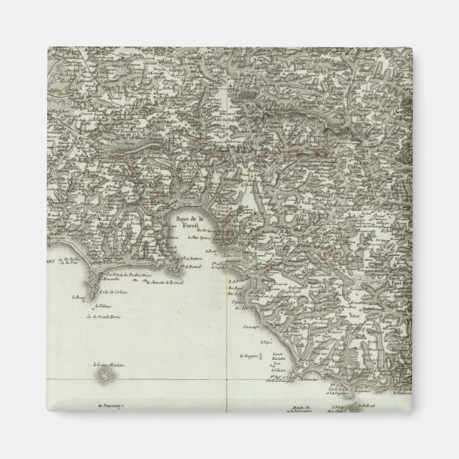 Engraved map of France 2 Magnet (Front)