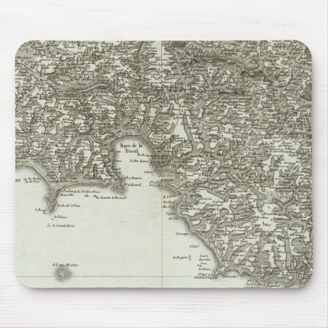Engraved map of France 2 Mouse Mat (Front)