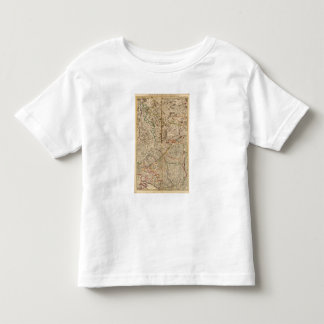 Engraved map of Germany's forests Toddler T-Shirt